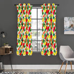 Tropical Fruit Leaf Pattern Print Curtain