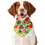 Tropical Fruit Leaf Pattern Print Dog Bandana