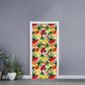 Tropical Fruit Leaf Pattern Print Door Sticker