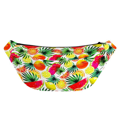 Tropical Fruit Leaf Pattern Print Fanny Pack