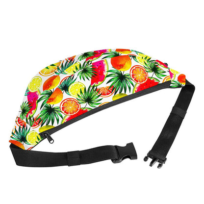 Tropical Fruit Leaf Pattern Print Fanny Pack