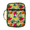 Tropical Fruit Leaf Pattern Print Front Pocket Bible Bag