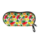 Tropical Fruit Leaf Pattern Print Glasses Case