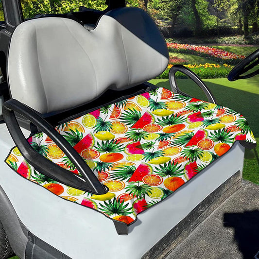 Tropical Fruit Leaf Pattern Print Golf Cart Seat Cover