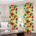 Tropical Fruit Leaf Pattern Print Grommet Curtains