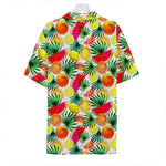 Tropical Fruit Leaf Pattern Print Hawaiian Shirt