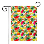 Tropical Fruit Leaf Pattern Print House Flag