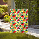 Tropical Fruit Leaf Pattern Print House Flag