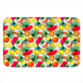 Tropical Fruit Leaf Pattern Print Indoor Door Mat