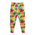 Tropical Fruit Leaf Pattern Print Jogger Pants