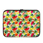 Tropical Fruit Leaf Pattern Print Laptop Sleeve