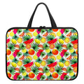 Tropical Fruit Leaf Pattern Print Laptop Sleeve With Handle