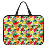 Tropical Fruit Leaf Pattern Print Laptop Sleeve With Handle