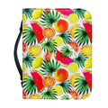 Tropical Fruit Leaf Pattern Print Leather Bible Cover
