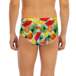 Tropical Fruit Leaf Pattern Print Men's Briefs