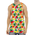 Tropical Fruit Leaf Pattern Print Men's Muscle Tank Top
