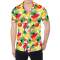 Tropical Fruit Leaf Pattern Print Men's Shirt