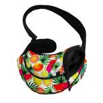 Tropical Fruit Leaf Pattern Print Pet Sling Carrier