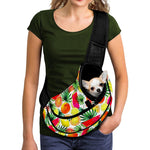 Tropical Fruit Leaf Pattern Print Pet Sling Carrier
