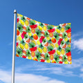 Tropical Fruit Leaf Pattern Print Polyester Flag