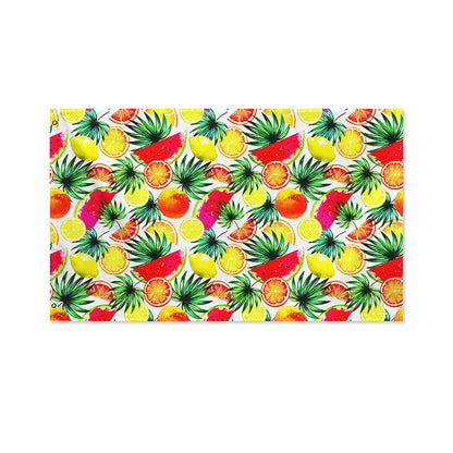 Tropical Fruit Leaf Pattern Print Polyester Flag