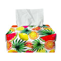 Tropical Fruit Leaf Pattern Print Rectangle Tissue Box Cover
