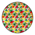Tropical Fruit Leaf Pattern Print Round Floor Mat