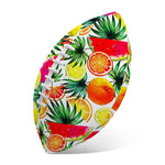 Tropical Fruit Leaf Pattern Print Rugby Ball