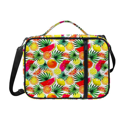 Tropical Fruit Leaf Pattern Print Shoulder Strap Bible Bag