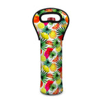 Tropical Fruit Leaf Pattern Print Single Neoprene Wine Tote