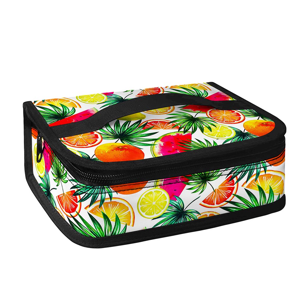 Tropical Fruit Leaf Pattern Print Small Lunch Bag