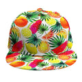 Tropical Fruit Leaf Pattern Print Snapback Cap
