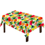 Tropical Fruit Leaf Pattern Print Tablecloth