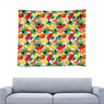 Tropical Fruit Leaf Pattern Print Tapestry