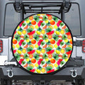 Tropical Fruit Leaf Pattern Print Tire Cover
