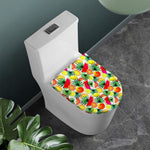 Tropical Fruit Leaf Pattern Print Toilet Lid Cover
