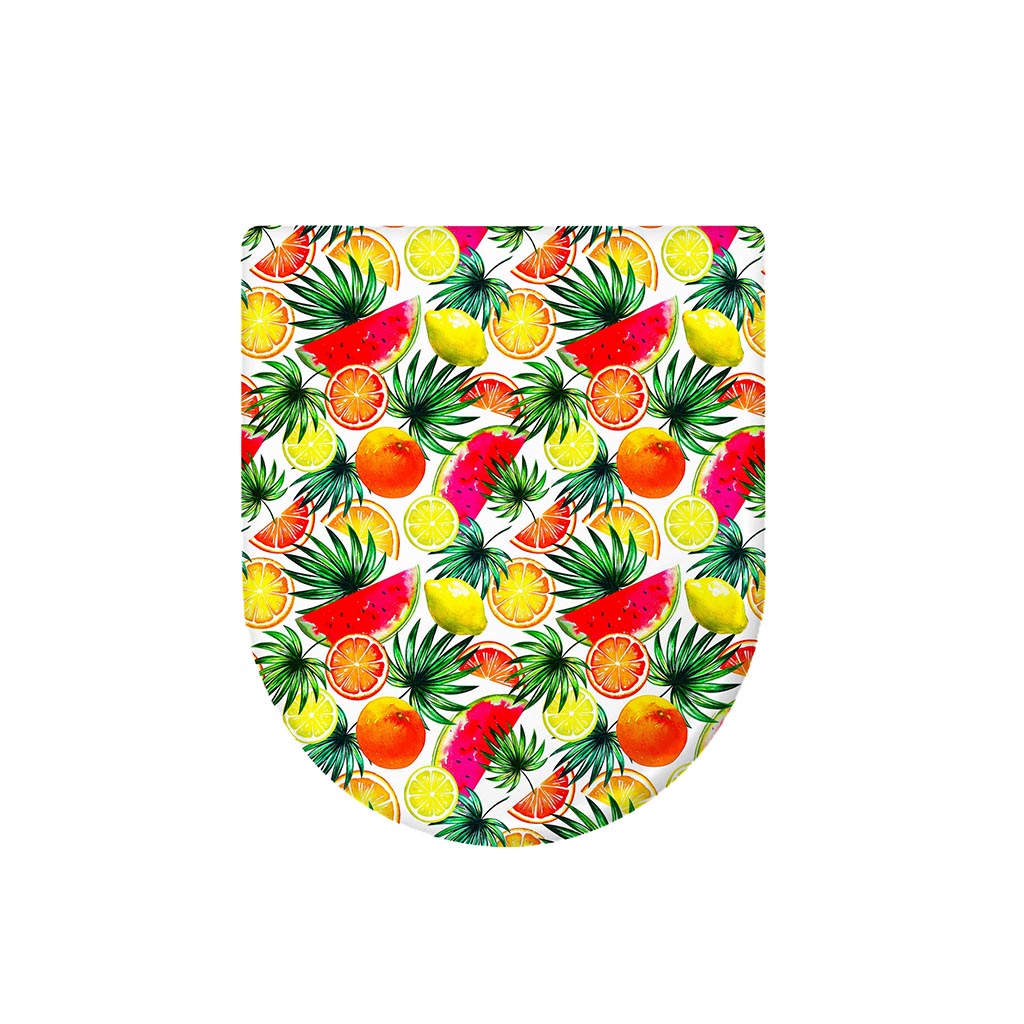 Tropical Fruit Leaf Pattern Print Toilet Lid Cover