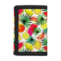 Tropical Fruit Leaf Pattern Print Trifold Wallet