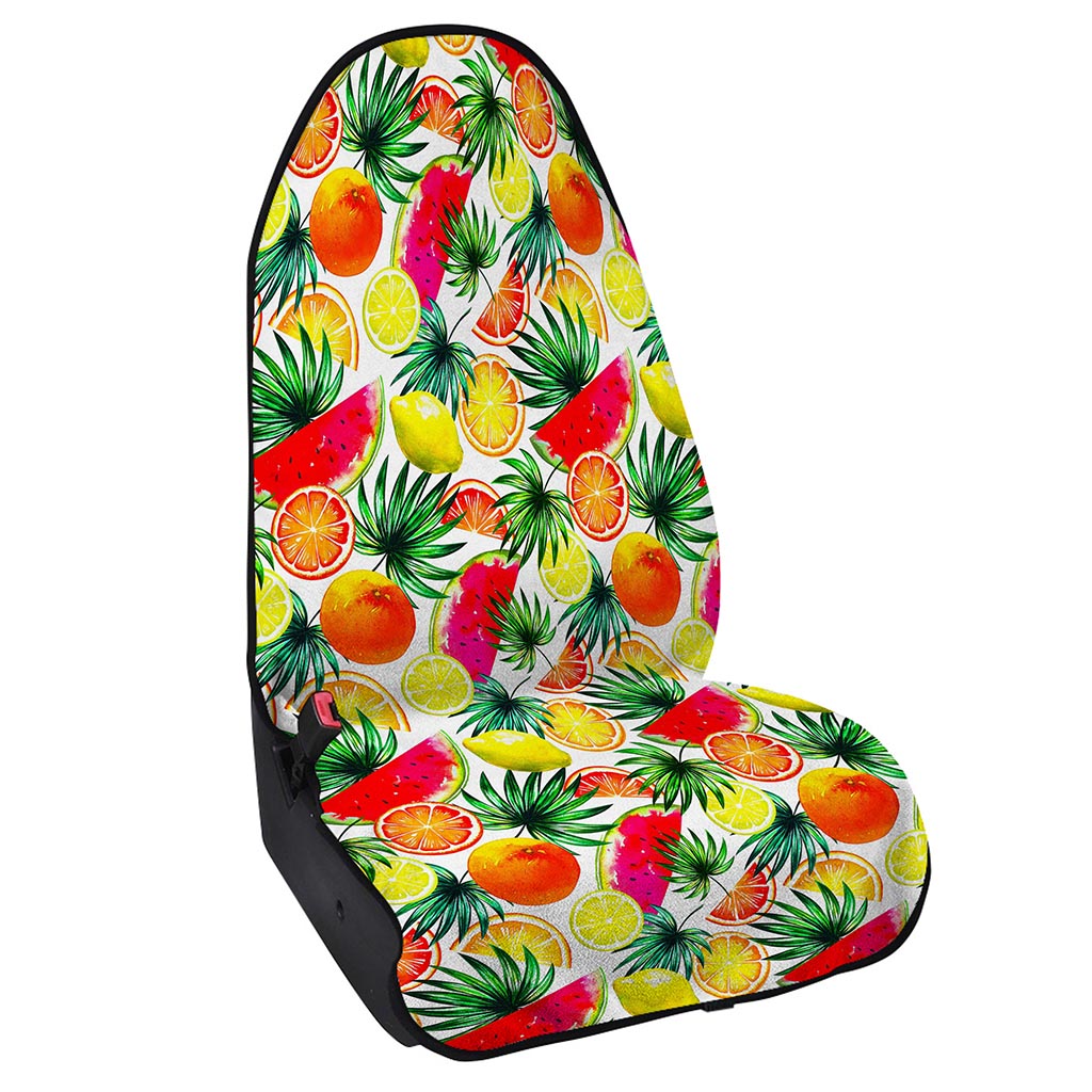 Tropical Fruit Leaf Pattern Print Waterproof Car Seat Cover