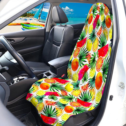 Tropical Fruit Leaf Pattern Print Waterproof Car Seat Cover