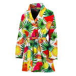 Tropical Fruit Leaf Pattern Print Women's Bathrobe