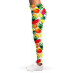 Tropical Fruit Leaf Pattern Print Women's Leggings