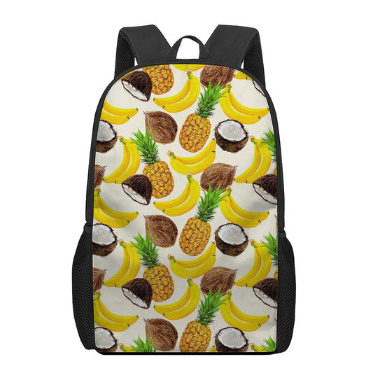 Tropical Fruits Pattern Print 17 Inch Backpack