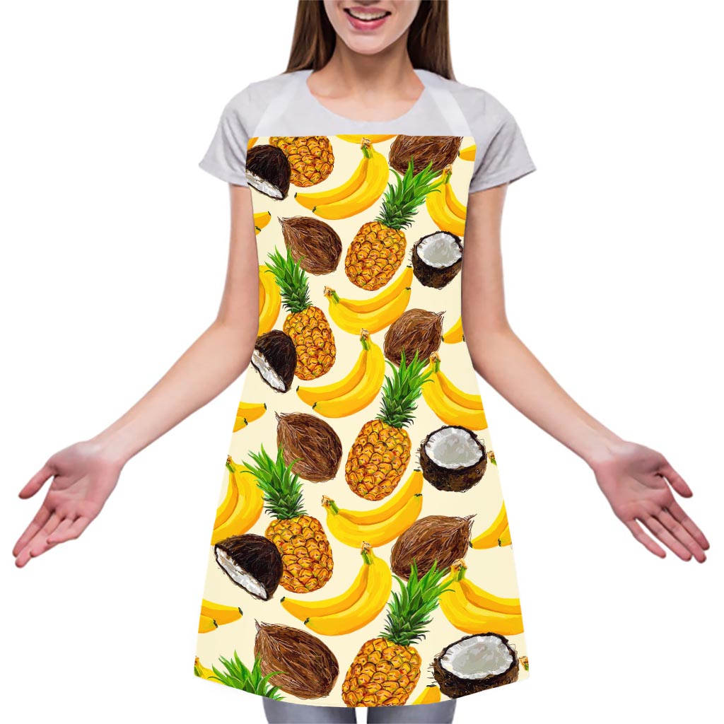 Tropical Fruits Pattern Print Adjustable Apron