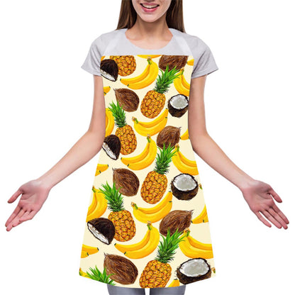 Tropical Fruits Pattern Print Adjustable Apron