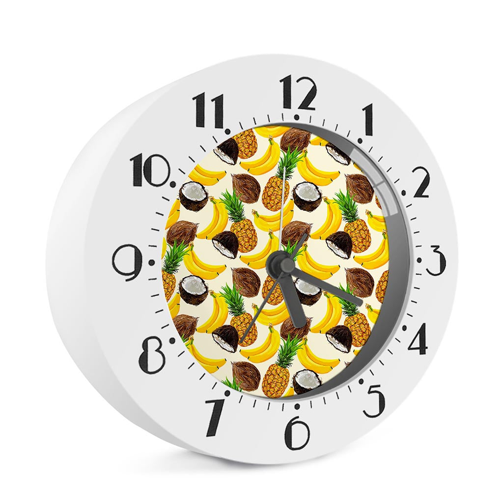 Tropical Fruits Pattern Print Alarm Clock