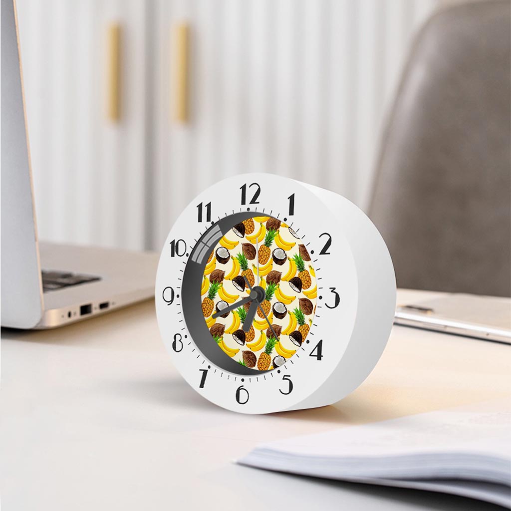 Tropical Fruits Pattern Print Alarm Clock