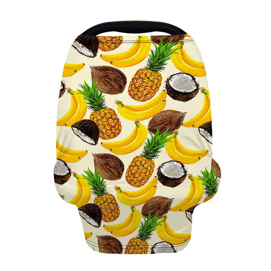 Tropical Fruits Pattern Print Baby Seat Cover