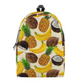 Tropical Fruits Pattern Print School Backpack