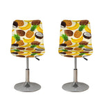 Tropical Fruits Pattern Print Bar Stool Covers